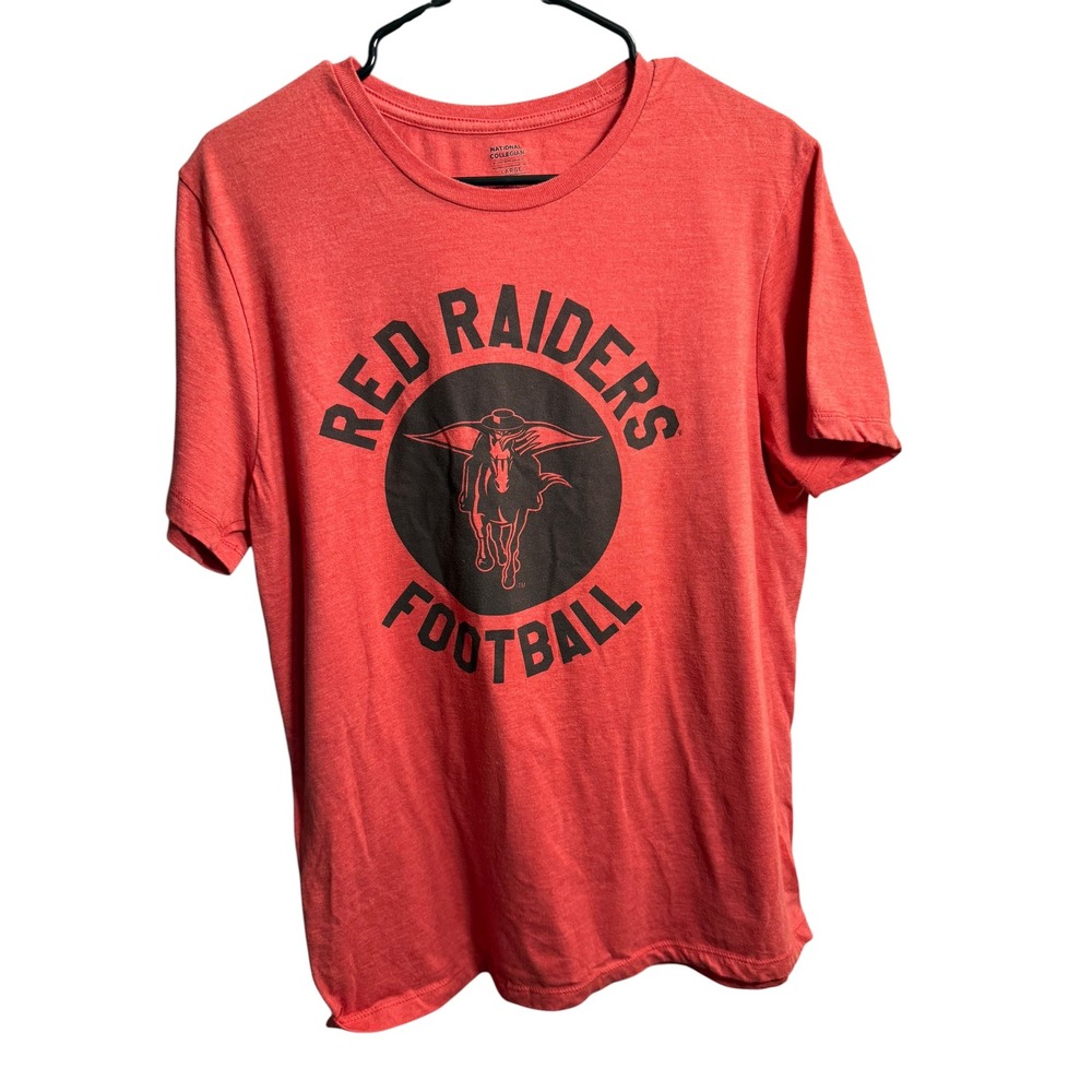 National Collegian Texas Tech Red Raiders Football Shirt Mens Large Red Heather